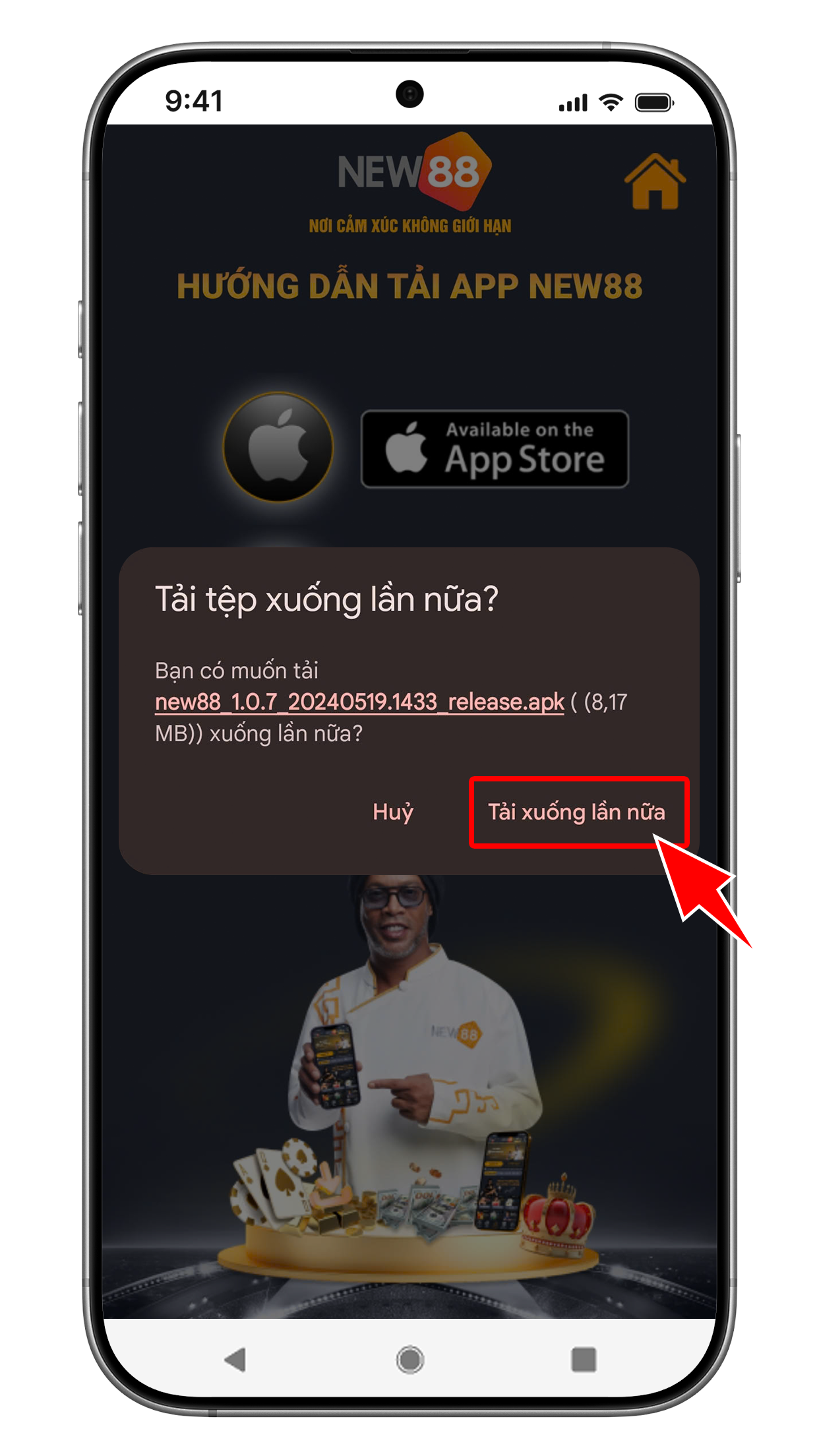New88 - Hướng dẫn tải app trên điện thoại di động