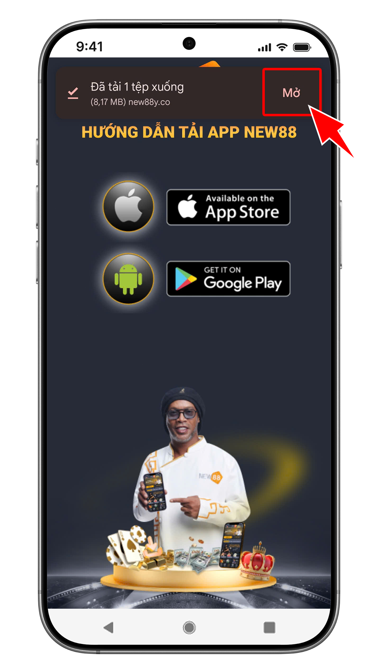New88 - Hướng dẫn tải app trên điện thoại di động